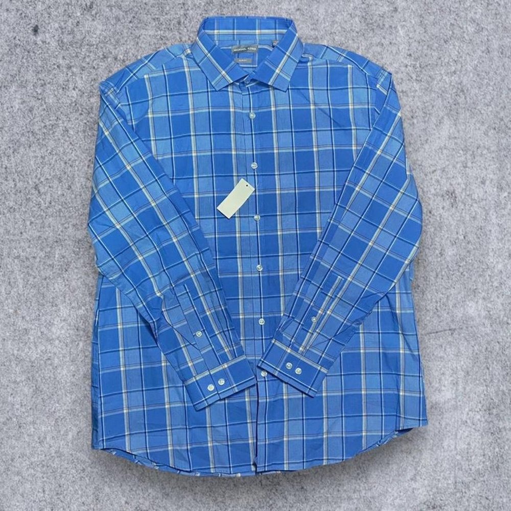 Blue Plaid Michael Kors Button up